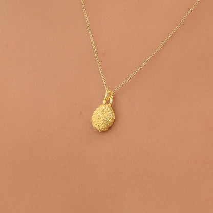 Tiny Urchin Necklace – Gold Plated Pendant On Sterling Silver | Dainty