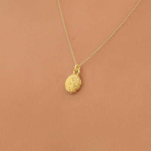 Tiny Urchin Necklace – Gold Plated Pendant On Sterling Silver | Dainty